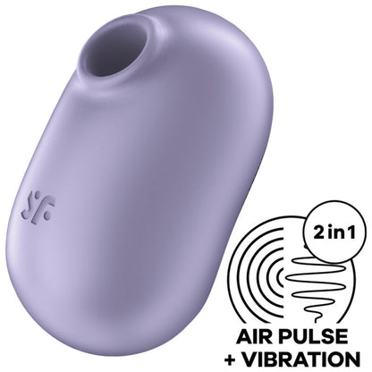 SATISFYER - PRO TO GO 2 DOUBLE AIR PULSE STIMULATOR & VIBRATOR VIOLET - My naughty haven #