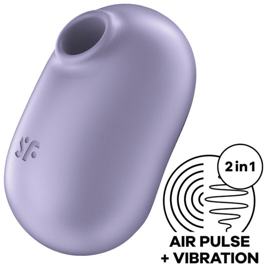 SATISFYER - PRO TO GO 2 DOUBLE AIR PULSE STIMULATOR & VIBRATOR VIOLET - My naughty haven #