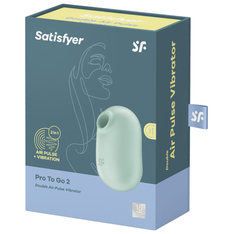 SATISFYER - PRO TO GO 2 DOUBLE AIR PULSE STIMULATOR & VIBRATOR VIOLET - My naughty haven #