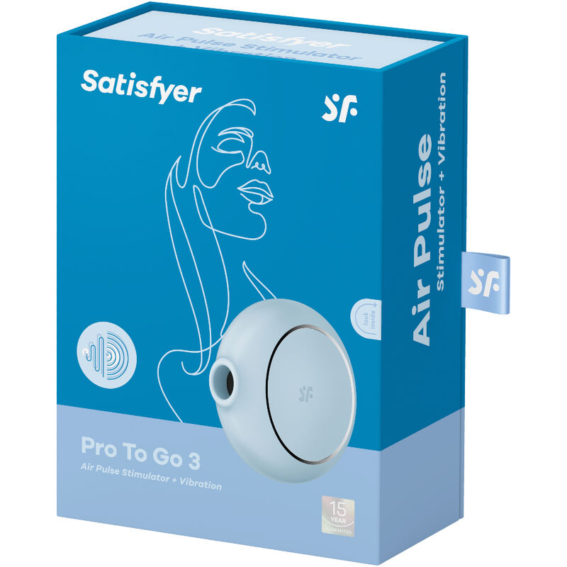 SATISFYER - PRO TO GO 3 DOUBLE AIR PULSE STIMULATOR & VIBRATOR PINK - My naughty haven #