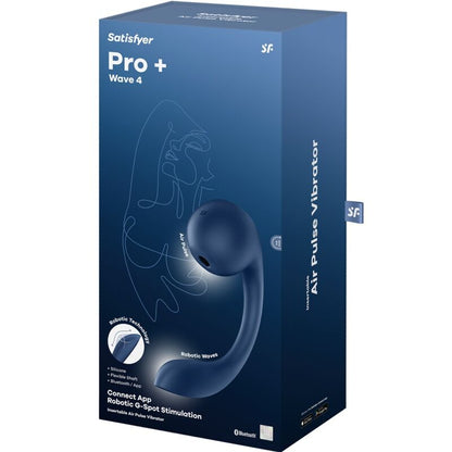 SATISFYER - PRO+ WAVE 4 G-SPOT & AIR PULSE STIMULATOR FREE APP DARK BLUE - My naughty haven #