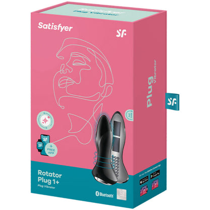 SATISFYER - ROTATOR PLUG 1+ VIBRATING PLUG APP RED - My naughty haven #