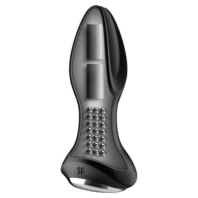 SATISFYER - ROTATOR PLUG 2+ VIBRATING PLUG APP BLACK - My naughty haven #