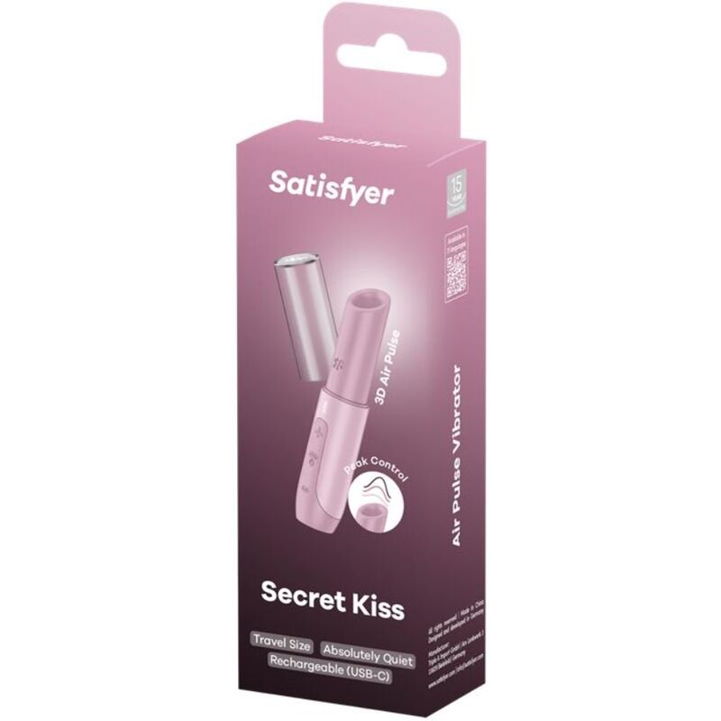 SATISFYER - SECRET KISS WAVE CLITORIS STIMULATOR PINK - My naughty haven #