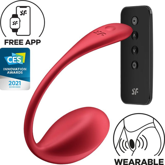 SATISFYER - SHINY PETAL G POINT REMOTE CONTROL STIMULATOR RED FREE APP - My naughty haven #