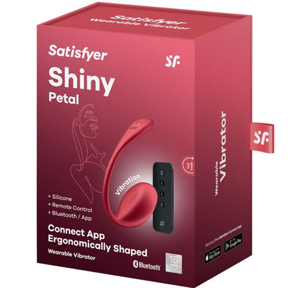 SATISFYER - SHINY PETAL G POINT REMOTE CONTROL STIMULATOR RED FREE APP - My naughty haven #