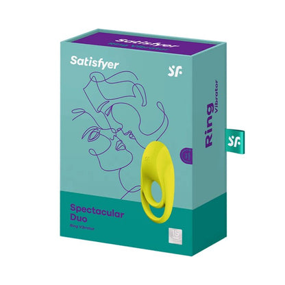 SATISFYER - SPECTACULAR DUO RING VIBRATOR YELLOW - My naughty haven #