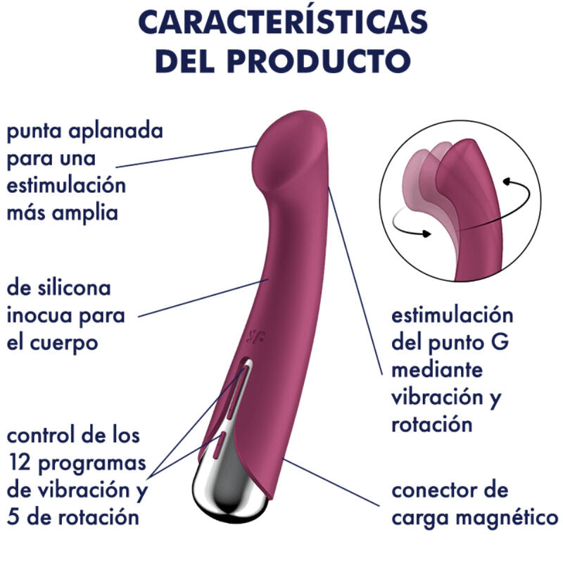 SATISFYER - SPINNING G-SPORT 1 ROTATOR VIBRATOR RED - My naughty haven #