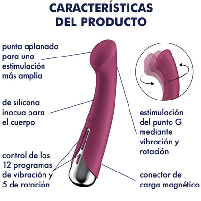 SATISFYER - SPINNING G-SPORT 1 ROTATOR VIBRATOR RED - My naughty haven #