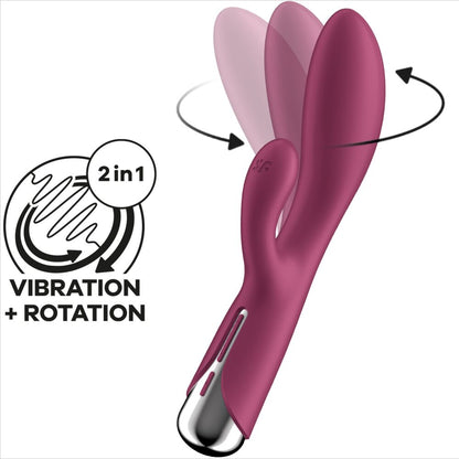 SATISFYER - SPINNING RABBIT 1 CLITORIS AND RED G-SPOT STIMULATION - My naughty haven #