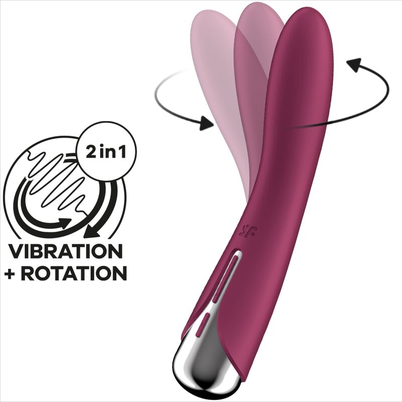 SATISFYER - SPINNING VIBE 1 G-SPOT ROTATOR VIBRATOR RED - My naughty haven #
