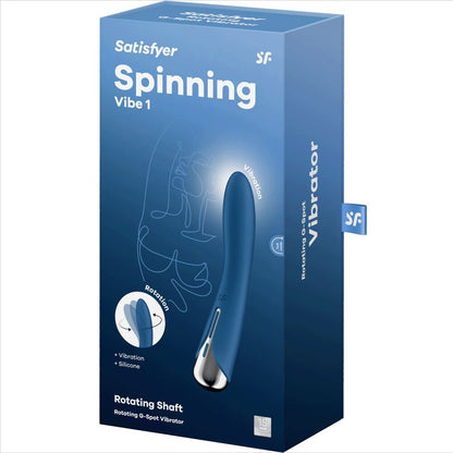 SATISFYER - SPINNING VIBE 1 G-SPOT ROTATOR VIBRATOR RED - My naughty haven #