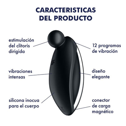SATISFYER - SPOT ON 2 LAY-ON VIBRATOR BLACK - My naughty haven #