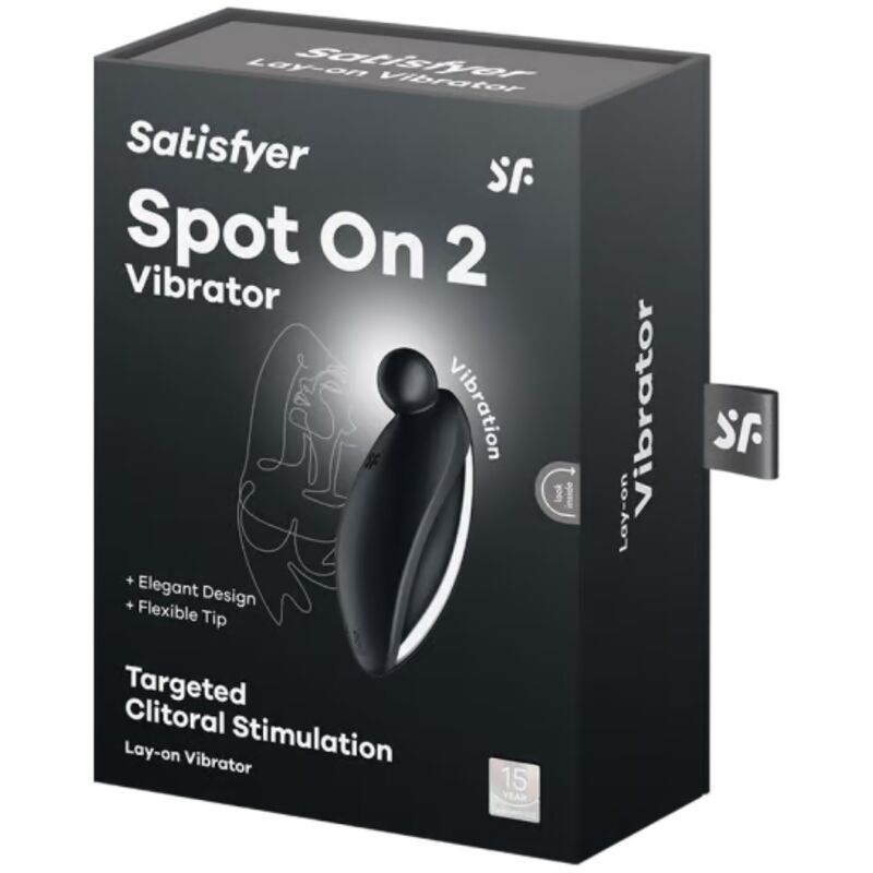 SATISFYER - SPOT ON 2 LAY-ON VIBRATOR BLACK - My naughty haven #