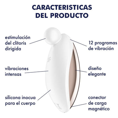 SATISFYER - SPOT ON 2 LAY-ON VIBRATOR WHITE - My naughty haven #