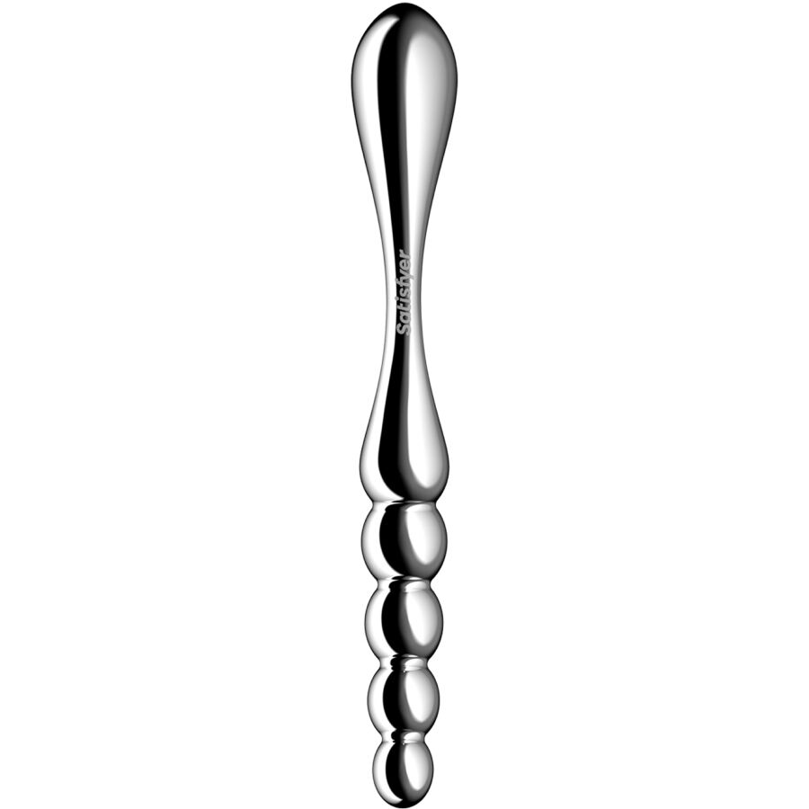 SATISFYER - STAR FORCE 1 STAINLESS STEEL DOUBLE-ENDED DILDO - My naughty haven #