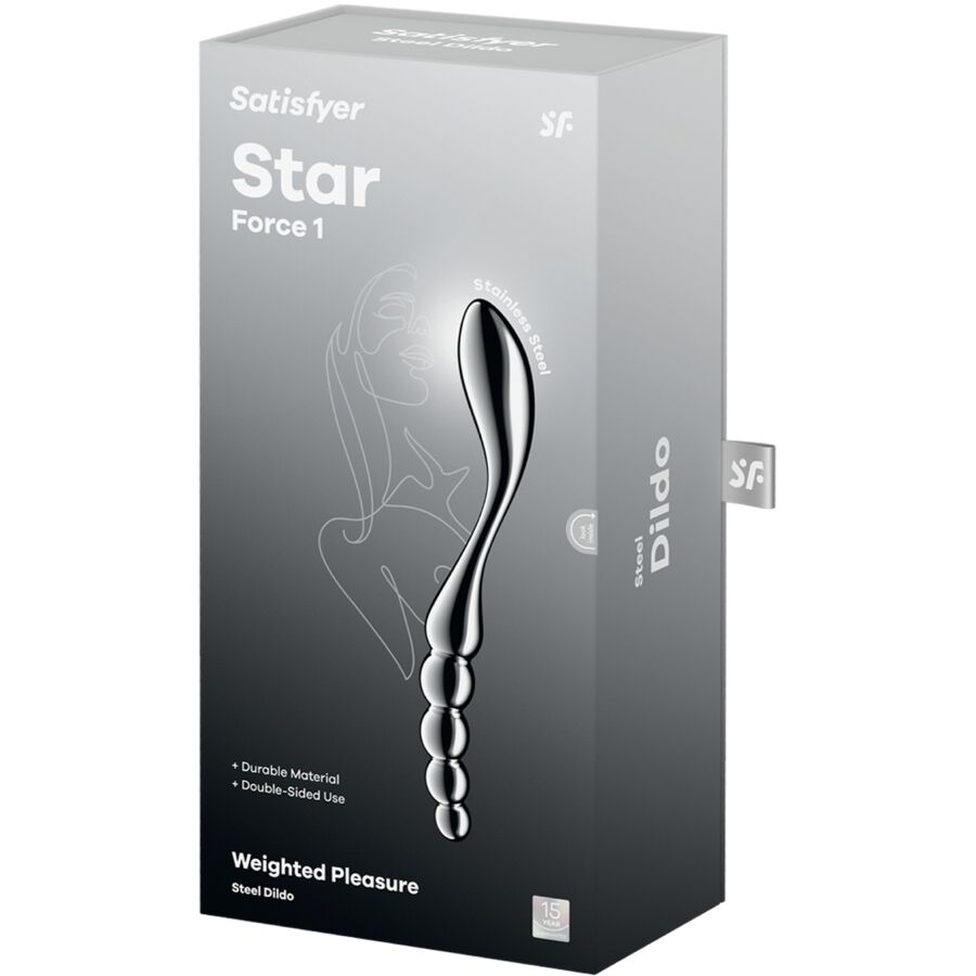 SATISFYER - STAR FORCE 1 STAINLESS STEEL DOUBLE-ENDED DILDO - My naughty haven #