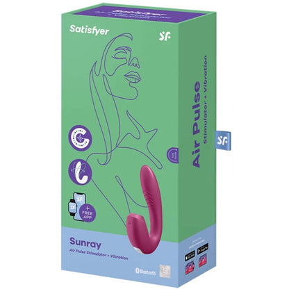 SATISFYER - SUNRAY STIMULATOR AND VIBRATOR APP RED - My naughty haven #