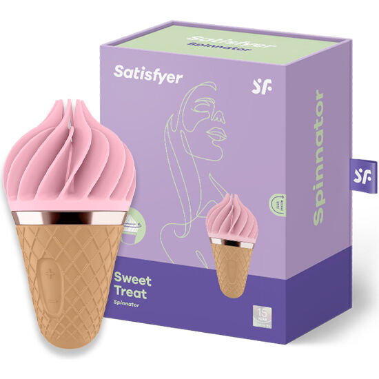 SATISFYER - SWEET TREAT SPINNATOR BROWN & PINK - My naughty haven #