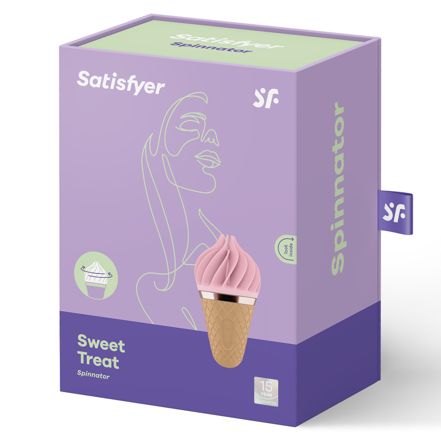 SATISFYER - SWEET TREAT SPINNATOR BROWN & PINK - My naughty haven #