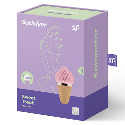 SATISFYER - SWEET TREAT SPINNATOR BROWN & PINK - My naughty haven #