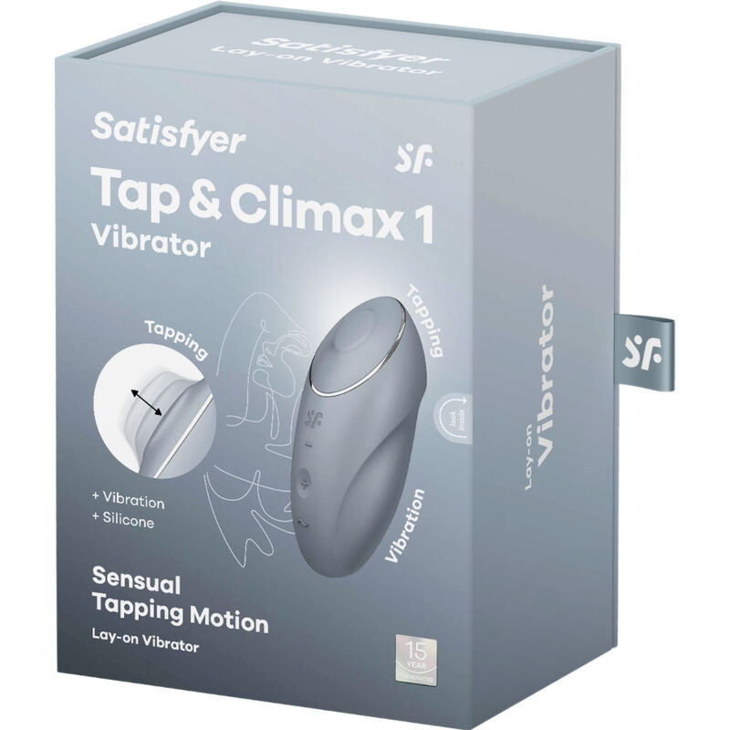 SATISFYER - TAP & CLIMAX 1 LAY-ON VIBRATOR RED - My naughty haven #