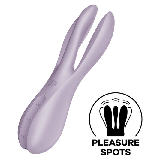 SATISFYER - ВИБРАТОР ЗА ТРОИЧКА 2 ЧЕРЕН