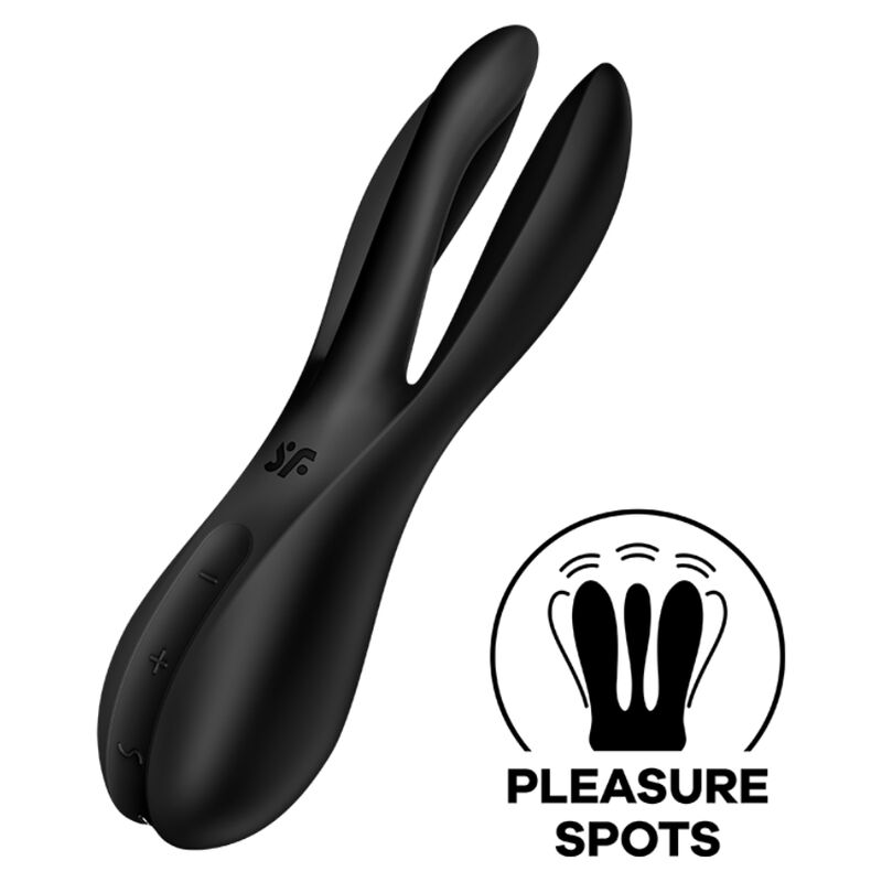 SATISFYER - THREESOME 2 VIBRATOR BLACK - My naughty haven #