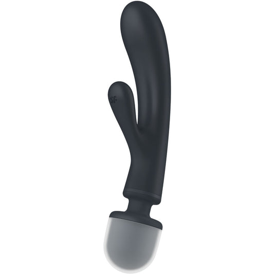 SATISFYER - TRIPLE LOVER RABBIT VIBRATOR MASSAGER PINK - My naughty haven #