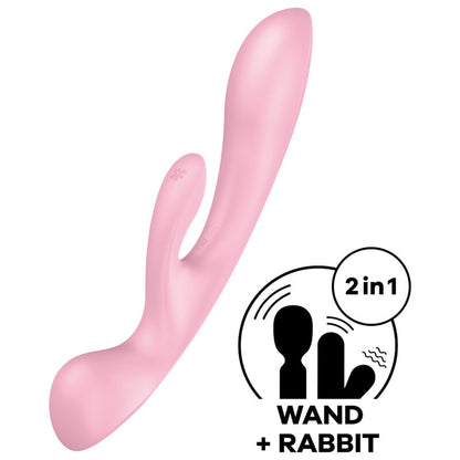 SATISFYER - TRIPLE OH HYBRID VIBRATION PINK - My naughty haven #