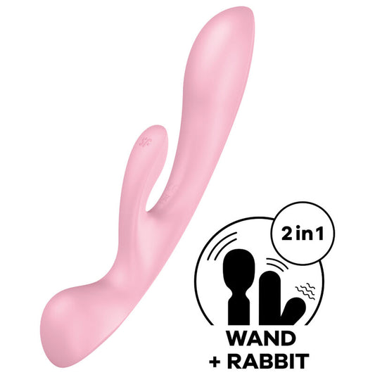 SATISFYER - TRIPLE OH HYBRID VIBRATION PINK - My naughty haven #