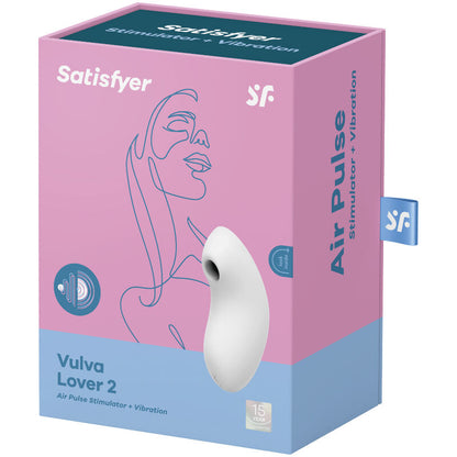 SATISFYER - VULVA LOVER 2 AIR PULSE STIMULATOR & VIBRATOR BLUE - My naughty haven #