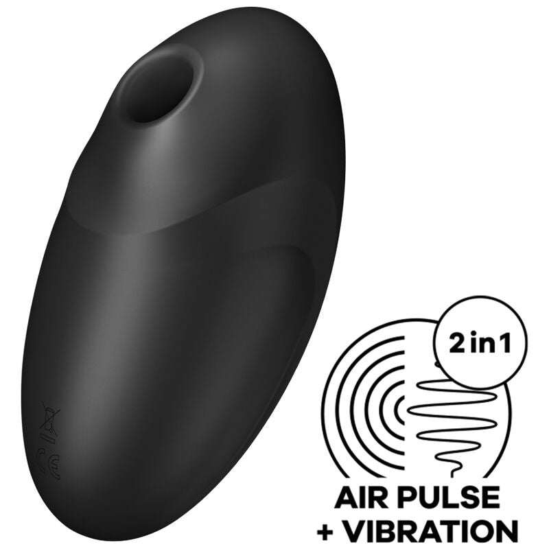 SATISFYER - VULVA LOVER 3 AIR PULSE STIMULATOR & VIBRATOR BLACK - My naughty haven #