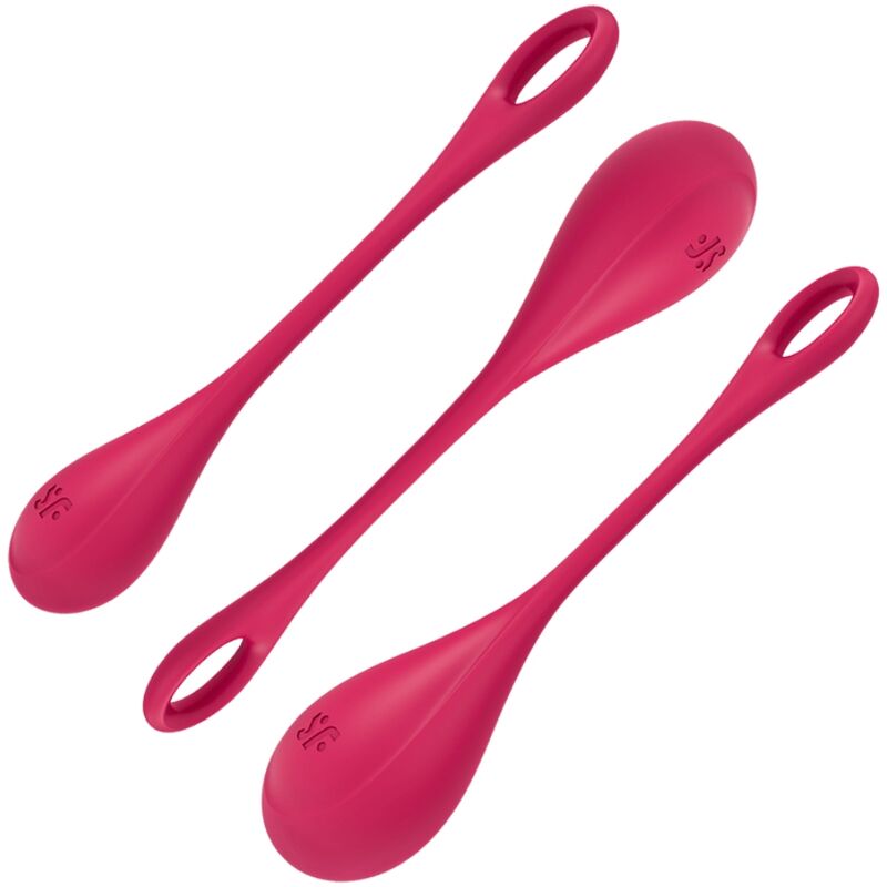 SATISFYER - YONI POWER 1 TRAINING SET RED - My naughty haven #
