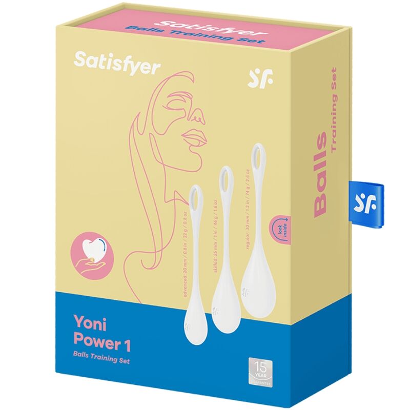SATISFYER - YONI POWER 1 ТРЕНИРОВЪЧЕН КОМПЛЕКТ БЯЛ