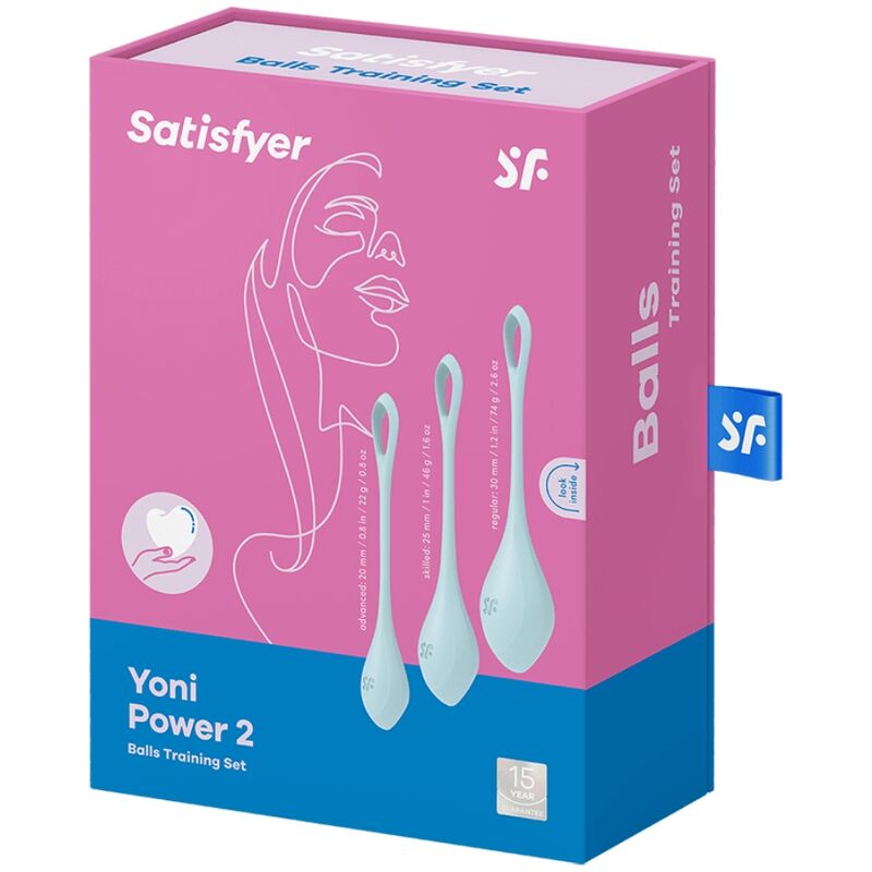 SATISFYER - ТРЕНИРОВЪЧЕН КОМПЛЕКТ YONI POWER 2, СИН