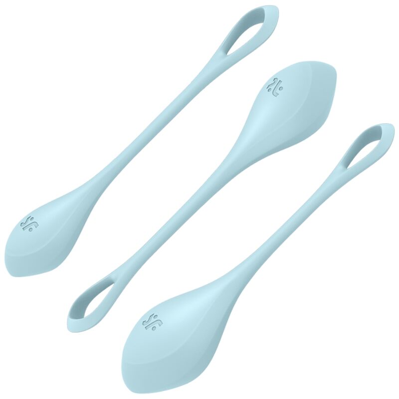 SATISFYER - YONI POWER 2 TRAINING SET BLUE - My naughty haven #