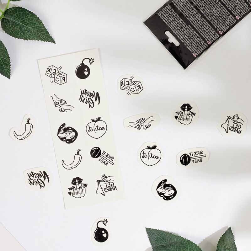 SECRET PLAY - SET OF 10 SPICY COLLECTION TEMPORARY TATTOOS - My naughty haven #