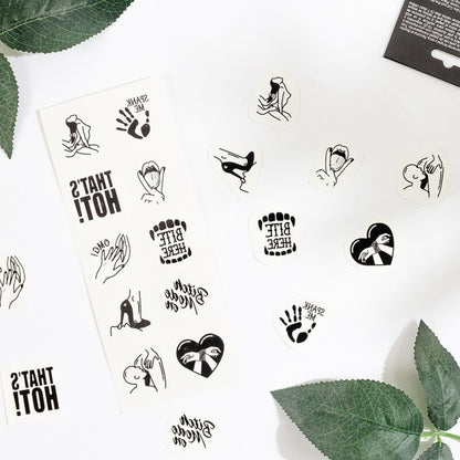 SECRET PLAY - SET OF 10 TEMPORARY TATTOOS KINKY COLLECTION - My naughty haven #