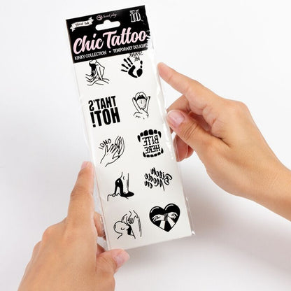 SECRET PLAY - SET OF 10 TEMPORARY TATTOOS KINKY COLLECTION - My naughty haven #