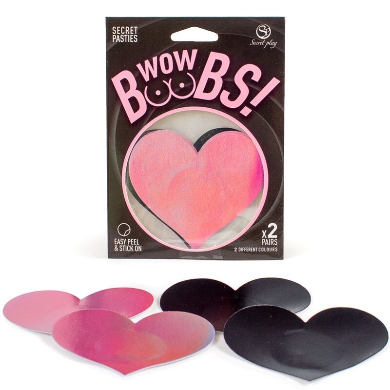 SECRET PLAY - WOW BOOBS! HEART NIPPLE COVERS - My naughty haven #