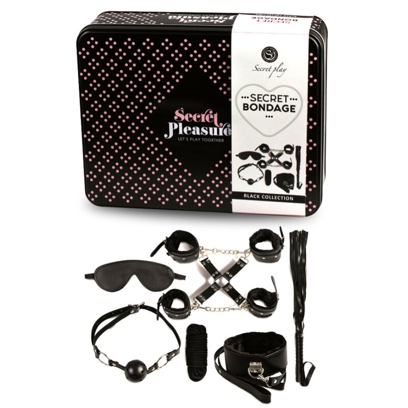 SECRETPLAY - BDSM SET 8 PCS BLACK - My naughty haven #