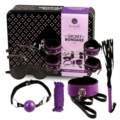 SECRETPLAY - BDSM SET 8PCS PURBLE /BLACK - My naughty haven #