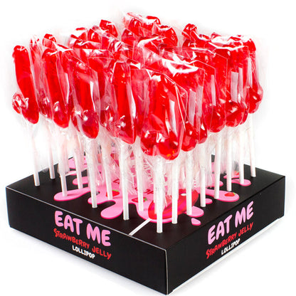 SECRETPLAY - DISPLAY ASSORTMENT PENIS LOLLIPOPS STRAWBERRY 40 UNITS - My naughty haven #