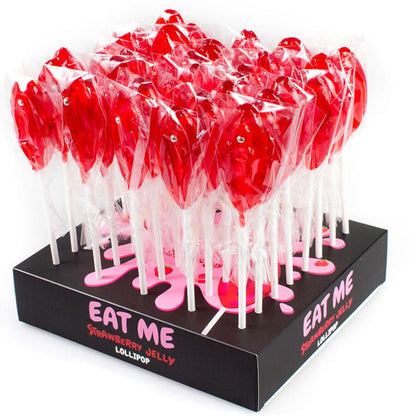 SECRETPLAY - DISPLAY ASSORTMENT VAGINA LOLLIPOPS STRAWBERRY 40 UNITS - My naughty haven #