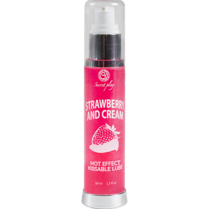 SECRETPLAY - LUBRICANT 2-1 HEAT EFFECT STRAWBERRY & CREAM 50 ML - My naughty haven #