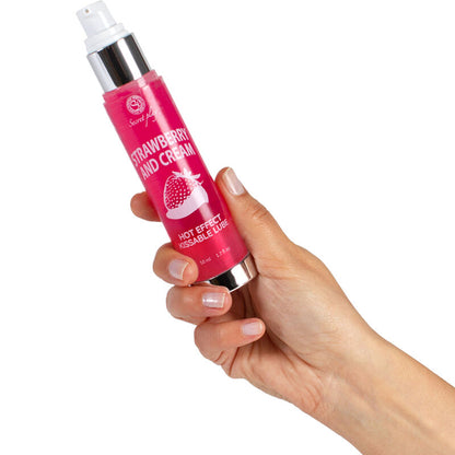 SECRETPLAY - LUBRICANT 2-1 HEAT EFFECT STRAWBERRY & CREAM 50 ML - My naughty haven #