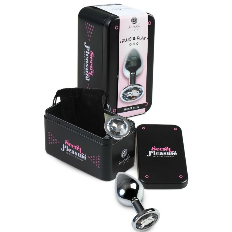 SECRETPLAY - PLUG ANAL TRANSPARENT ALUMINUM 8 CM - My naughty haven #