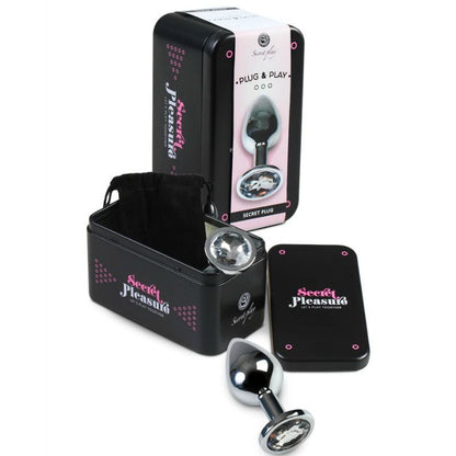 SECRETPLAY - PLUG ANAL TRANSPARENT ALUMINUM 8 CM - My naughty haven #