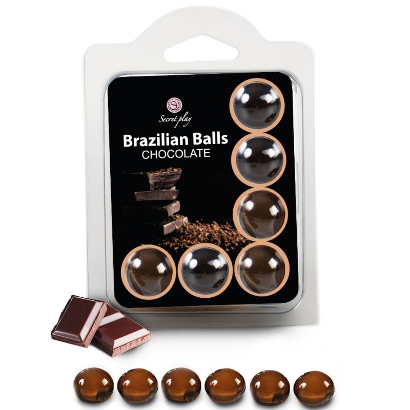 SECRETPLAY - SET 6 BRAZILIANS BALLS CHOCOLATE - My naughty haven #